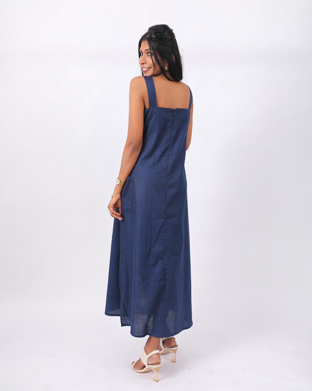 Linen Aura Navy by Weavera - Image 3